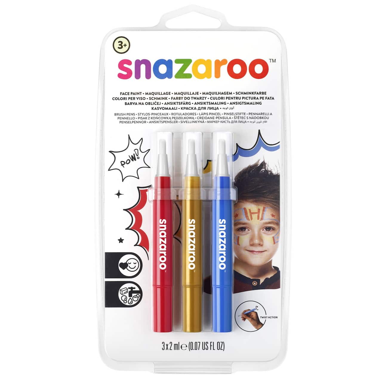 Snazaroo&#x2122; Face Paint Brush Pen Set, Adventure 